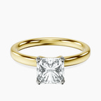 14kt Yellow Gold Four Prong Solitaire 2mm Lab Diamond Ring front image