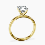 14ct Yellow Gold Four Prong Solitaire 2mm Lab Diamond Ring side right image one