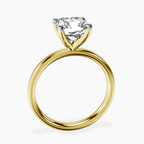 14kt Yellow Gold Four Prong Solitaire 2mm Lab Diamond Ring side right image one