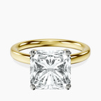14kt Yellow Gold Four Prong Solitaire 2mm Lab Diamond Ring front image