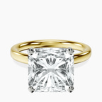 18kt Yellow Gold Four Prong Solitaire 2mm Lab Diamond Ring front image
