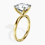 18kt Yellow Gold Four Prong Solitaire 2mm Lab Diamond Ring standing product image one