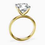 18kt Yellow Gold Four Prong Solitaire 2mm Lab Diamond Ring side right image one