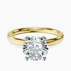 9ct Yellow Gold Four Prong Solitaire 2mm Lab Diamond Ring front image
