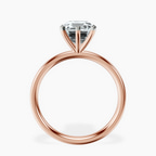 18kt Rose Gold Six Prong Solitaire 2mm Lab Diamond Ring side right image one