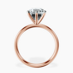 14kt Rose Gold Six Prong Solitaire 2mm Lab Diamond Ring side right image one
