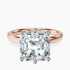 18kt Rose Gold Six Prong Solitaire 2mm Lab Diamond Ring front image