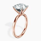 18kt Rose Gold Six Prong Solitaire 2mm Lab Diamond Ring standing product image one