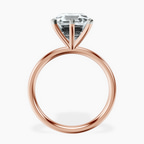 18kt Rose Gold Six Prong Solitaire 2mm Lab Diamond Ring side right image one