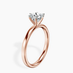 14kt Rose Gold Six Prong Solitaire 2mm Lab Diamond Ring standing product image one