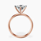 18kt Rose Gold Six Prong Solitaire 2mm Lab Diamond Ring side right image one