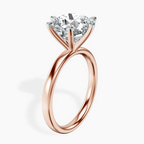 18kt Rose Gold Six Prong Solitaire 2mm Lab Diamond Ring standing product image one