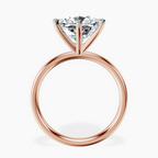 18kt Rose Gold Six Prong Solitaire 2mm Lab Diamond Ring side right image one