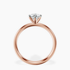 18kt Rose Gold Six Prong Solitaire 2mm Lab Diamond Ring side right image one