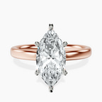 9ct Rose Gold Six Prong Solitaire 2mm Lab Diamond Ring front image
