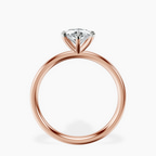 9ct Rose Gold Six Prong Solitaire 2mm Lab Diamond Ring side right image one