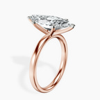 14kt Rose Gold Six Prong Solitaire 2mm Lab Diamond Ring standing product image one