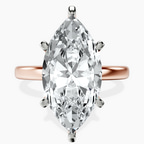 18kt Rose Gold Six Prong Solitaire 2mm Lab Diamond Ring front image