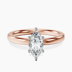 14kt Rose Gold Six Prong Solitaire 2mm Lab Diamond Ring front image