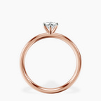 14kt Rose Gold Six Prong Solitaire 2mm Lab Diamond Ring side right image one