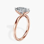 2.99 ct. oval Six Prong Ring in 14kt rose gold standing product image one