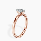 10kt Rose Gold Six Prong Solitaire 2mm Lab Diamond Ring standing product image one