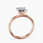 14kt Rose Gold Six Prong Solitaire 2mm Lab Diamond Ring side right image one