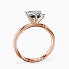 9ct Rose Gold Six Prong Solitaire 2mm Lab Diamond Ring side right image one