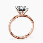 10kt Rose Gold Six Prong Solitaire 2mm Lab Diamond Ring side right image one