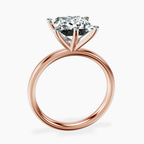 10kt Rose Gold Six Prong Solitaire 2mm Lab Diamond Ring side right image one