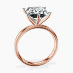 14kt Rose Gold Six Prong Solitaire 2mm Lab Diamond Ring side right image one