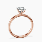14kt Rose Gold Six Prong Solitaire 2mm Lab Diamond Ring side right image one