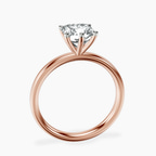 9ct Rose Gold Six Prong Solitaire 2mm Lab Diamond Ring side right image one