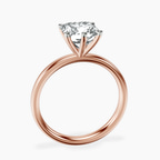 14kt Rose Gold Six Prong Solitaire 2mm Lab Diamond Ring side right image one