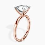 14kt Rose Gold Six Prong Solitaire 2mm Lab Diamond Ring standing product image one