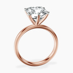 14kt Rose Gold Six Prong Solitaire 2mm Lab Diamond Ring side right image one