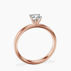 14kt Rose Gold Six Prong Solitaire 2mm Lab Diamond Ring side right image one