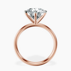 10kt Rose Gold Six Prong Solitaire 2mm Lab Diamond Ring side right image one