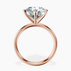 18kt Rose Gold Six Prong Solitaire 2mm Lab Diamond Ring side right image one