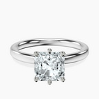 18ct White Gold Six Prong Solitaire 2mm Lab Diamond Ring front image