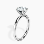 18ct White Gold Six Prong Solitaire 2mm Lab Diamond Ring standing product image one