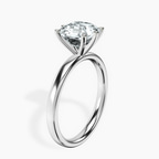 14kt White Gold Six Prong Solitaire 2mm Lab Diamond Ring standing product image one