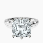 14kt White Gold Six Prong Solitaire 2mm Lab Diamond Ring front image