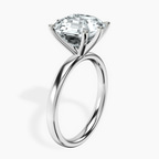 14kt White Gold Six Prong Solitaire 2mm Lab Diamond Ring standing product image one