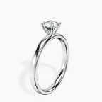18kt White Gold Six Prong Solitaire 2mm Lab Diamond Ring standing product image one