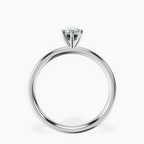 18kt White Gold Six Prong Solitaire 2mm Lab Diamond Ring side right image one