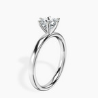18kt White Gold Six Prong Solitaire 2mm Lab Diamond Ring standing product image one