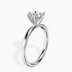 9ct White Gold Six Prong Solitaire 2mm Lab Diamond Ring standing product image one