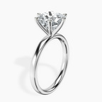 14kt White Gold Six Prong Solitaire 2mm Lab Diamond Ring standing product image one