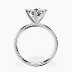 14kt White Gold Six Prong Solitaire 2mm Lab Diamond Ring side right image one